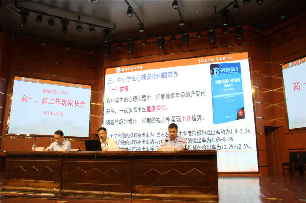 家校携手,创造美好的未来------钦州市第二中学举行2021年春季学期高一、高二年级家长会
